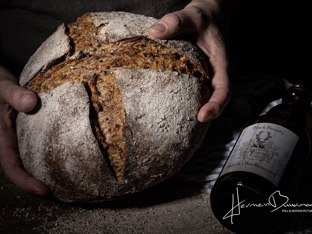 Fotografie van bierbrood. Een smakelijke culinaire foto van food.