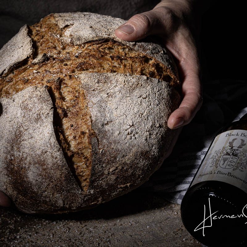 Fotografie van bierbrood. Een smakelijke culinaire foto van food.